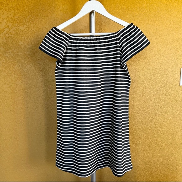 Madewell Melody Striped Off the Shoulder Dress G6472 - Picture 4 of 9